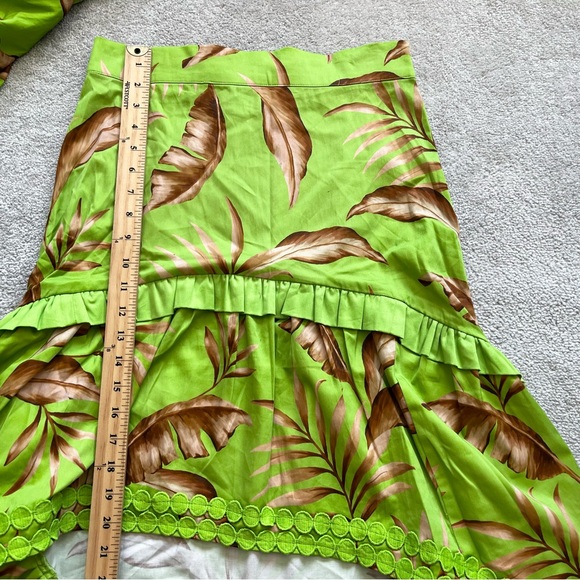 ALDEN ADAIR Sophia Palma Hi-Low Maxi Skirt & Ruffle Cropped Top Size Medium - Picture 8 of 13